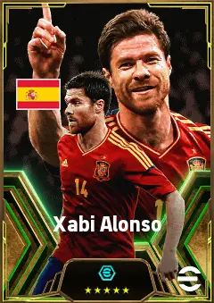Xabi Alonso eFootball 2026 player card, 84 OVR DMF