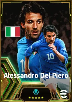Alessandro Del Piero eFootball 2026 player card, 85 OVR SS