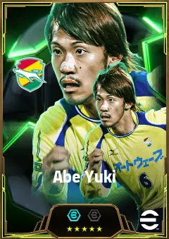 Abe Yuki eFootball 2026 player card, 82 OVR DMF