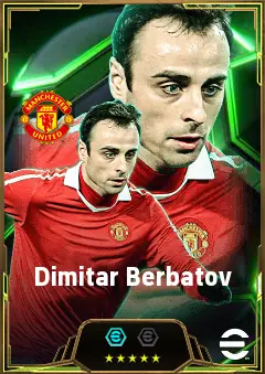 Dimitar Berbatov eFootball 2026 player card, 85 OVR CF