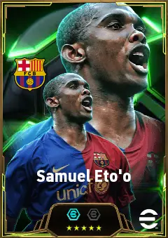 Samuel Eto'o eFootball 2026 player card, 86 OVR CF