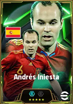 Andrés Iniesta eFootball 2026 player card, 82 OVR LWF