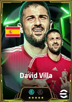 David Villa eFootball 2026 player card, 83 OVR CF