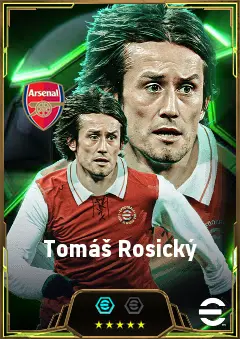 Tomáš Rosický eFootball 2026 player card, 82 OVR AMF