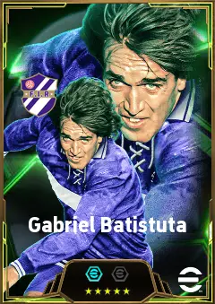 Gabriel Batistuta eFootball 2026 player card, 85 OVR CF