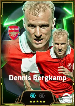 Dennis Bergkamp eFootball 2026 player card, 85 OVR CF