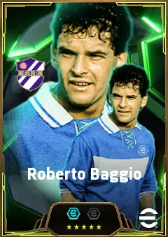 Roberto Baggio eFootball 2026 player card, 85 OVR CF