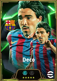 Deco eFootball 2026 player card, 86 OVR CMF