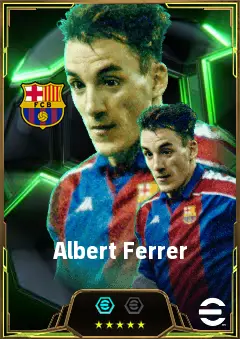 Albert Ferrer eFootball 2026 player card, 85 OVR CB