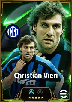 Christian Vieri eFootball 2026 player card, 86 OVR CF