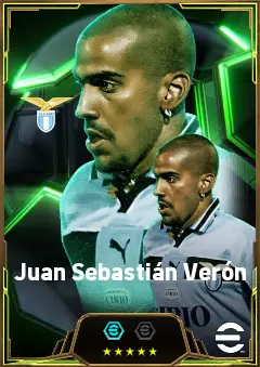 Juan Sebastián Verón eFootball 2026 player card, 86 OVR CMF