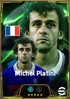 Michel Platini eFootball 2026 player card, 86 OVR AMF