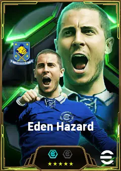 Eden Hazard eFootball 2026 player card, 86 OVR LWF