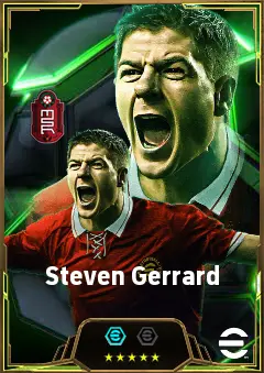 Steven Gerrard eFootball 2026 player card, 86 OVR CMF