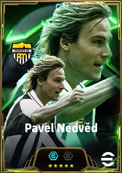 Pavel Nedvěd eFootball 2026 player card, 86 OVR AMF