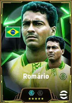 Romário eFootball 2026 player card, 86 OVR CF