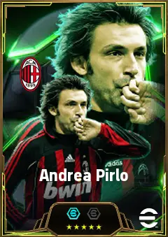 Andrea Pirlo eFootball 2026 player card, 86 OVR DMF