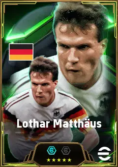 Lothar Matthäus eFootball 2026 player card, 86 OVR DMF