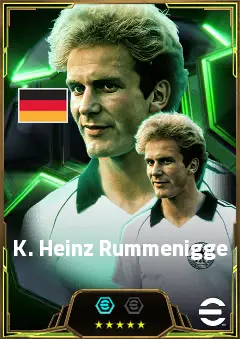 K. Heinz Rummenigge eFootball 2026 player card, 86 OVR CF