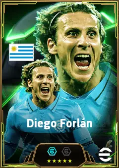 Diego Forlán eFootball 2026 player card, 85 OVR CF