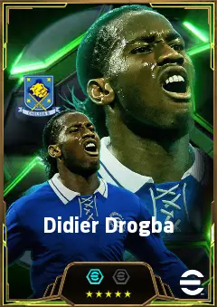Didier Drogba eFootball 2026 player card, 86 OVR CF