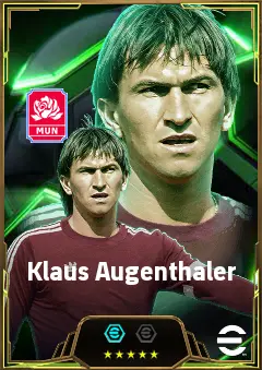 Klaus Augenthaler eFootball 2026 player card, 85 OVR CB