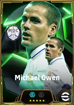 Michael Owen eFootball 2026 player card, 85 OVR CF