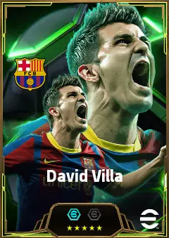 David Villa eFootball 2026 player card, 85 OVR CF