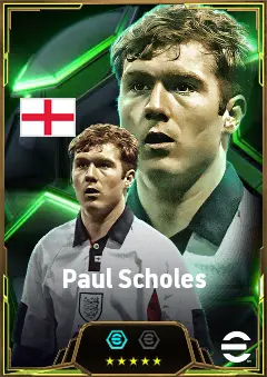 Paul Scholes eFootball 2026 player card, 85 OVR AMF