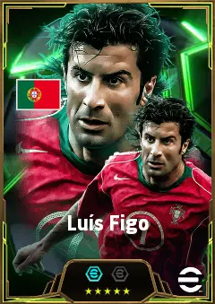Luís Figo eFootball 2026 player card, 86 OVR RMF