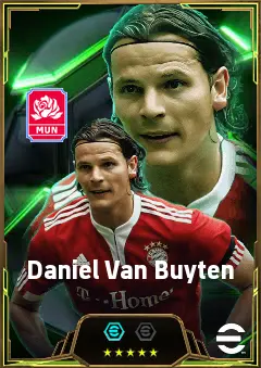 Daniel Van Buyten eFootball 2026 player card, 84 OVR CB