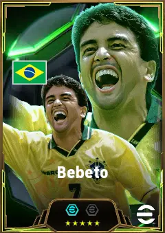 Bebeto eFootball 2026 player card, 85 OVR CF