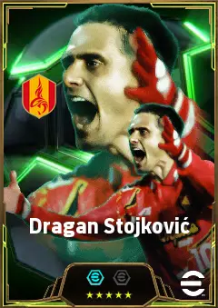 Dragan Stojković eFootball 2026 player card, 83 OVR AMF