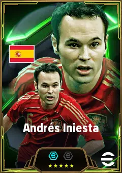 Andrés Iniesta eFootball 2026 player card, 86 OVR AMF
