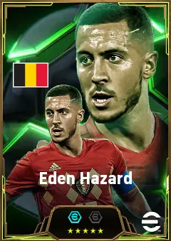 Eden Hazard eFootball 2026 player card, 86 OVR AMF