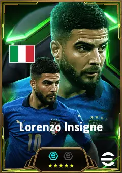 Lorenzo Insigne eFootball 2026 player card, 85 OVR LWF