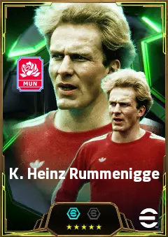 K. Heinz Rummenigge eFootball 2026 player card, 86 OVR CF