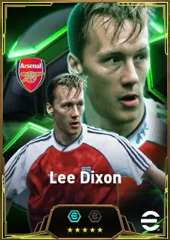 Lee Dixon eFootball 2026 player card, 84 OVR RB