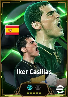 Iker Casillas eFootball 2026 player card, 83 OVR GK