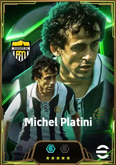 Michel Platini eFootball 2026 player card, 87 OVR AMF