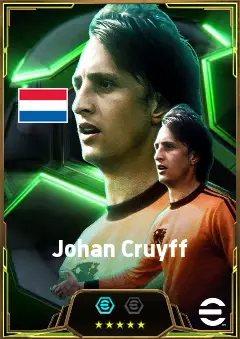 Johan Cruyff eFootball 2026 player card, 87 OVR AMF