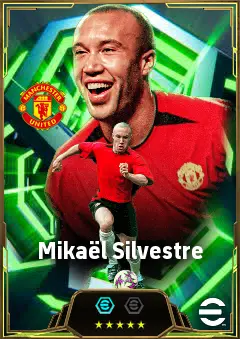 Mikaël Silvestre eFootball 2026 player card, 83 OVR LB