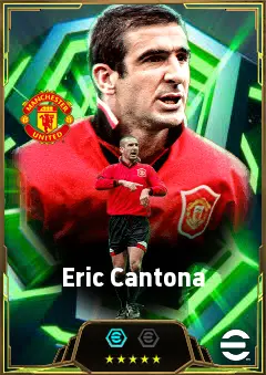 Eric Cantona eFootball 2026 player card, 87 OVR CF