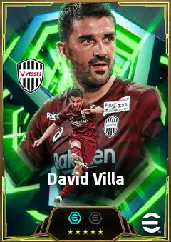 David Villa eFootball 2026 player card, 83 OVR CF