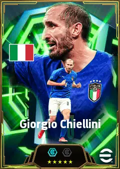Giorgio Chiellini eFootball 2026 player card, 86 OVR CB