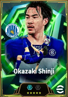 Okazaki Shinji eFootball 2026 player card, 82 OVR SS