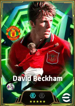 David Beckham eFootball 2026 player card, 86 OVR RMF