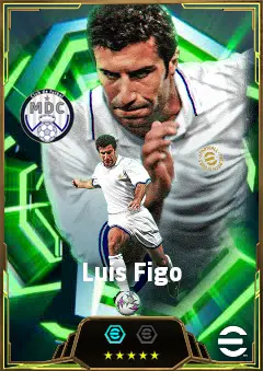 Luís Figo eFootball 2026 player card, 87 OVR RMF