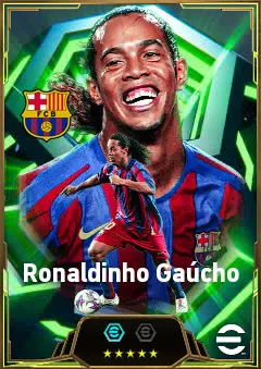 Ronaldinho Gaúcho eFootball 2026 player card, 87 OVR LWF