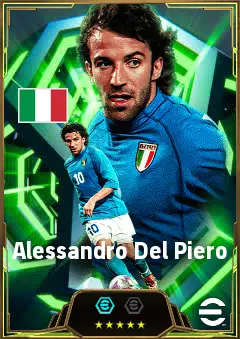 Alessandro Del Piero eFootball 2026 player card, 86 OVR CF